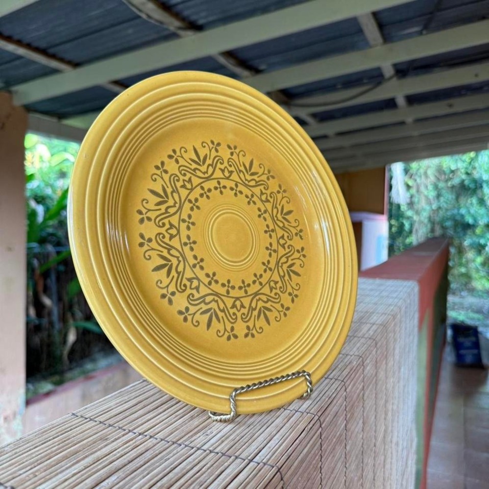 Harvest Mandala – Coventry Casualstone Dinner‎ Plate – Yellow Vintage Stoneware
